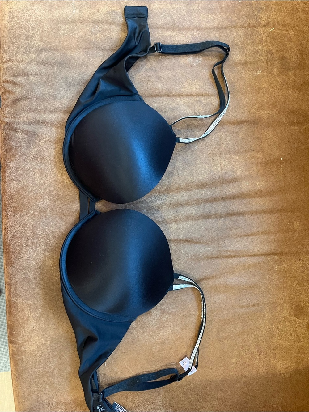 Victoria's Secret Black T-Shirt Bra Sparkle Strap